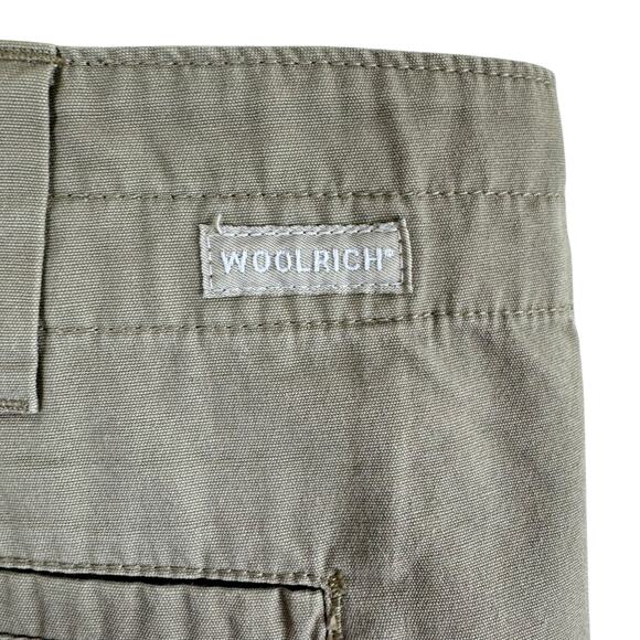 Woolrich Tan 100% Cotton Straight Leg Cropped Capri High Rise Pants Plus Size 16 - Picture 5 of 7